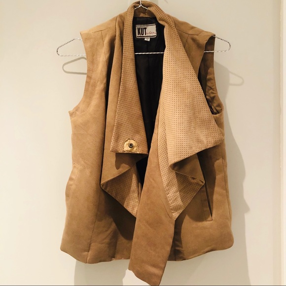 Kut from the Kloth xSmall faux Suede draping Vest - Picture 4 of 7